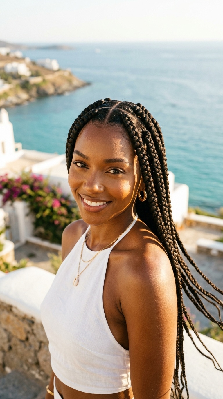 Jumbo Box Braids Styles
