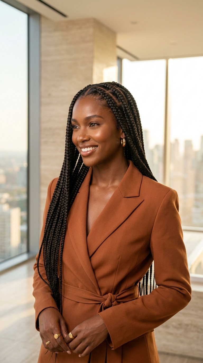 Jumbo Box Braids Styles