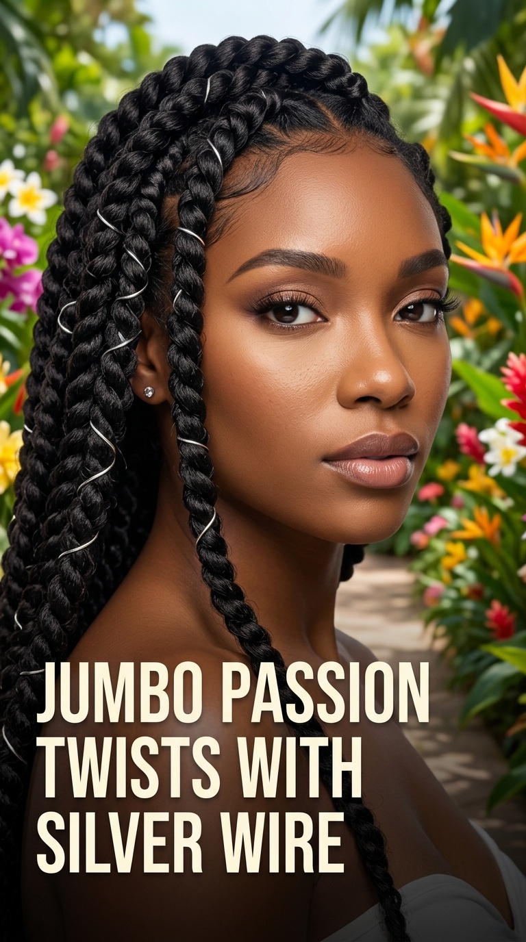 Jumbo Passion Twists with Silver Wire