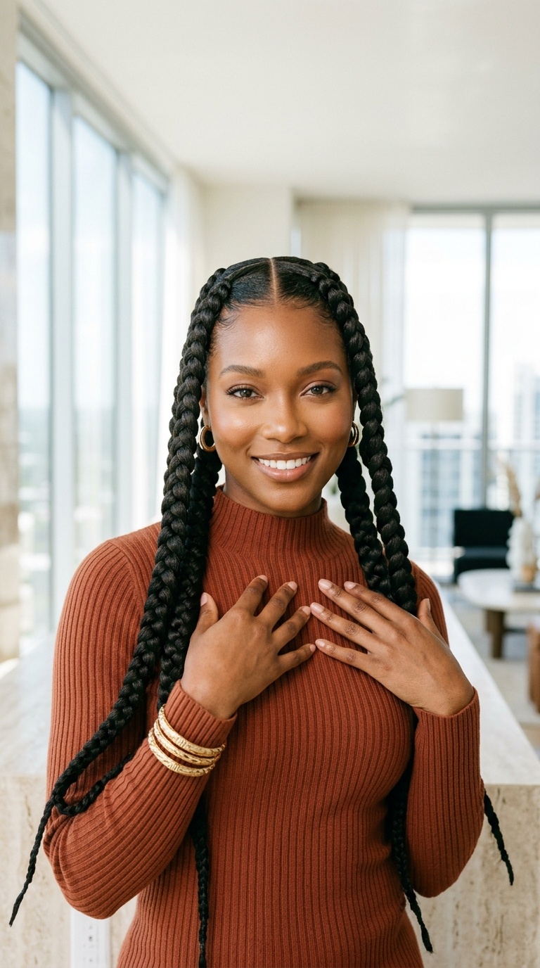 Jumbo Two Braids For Women