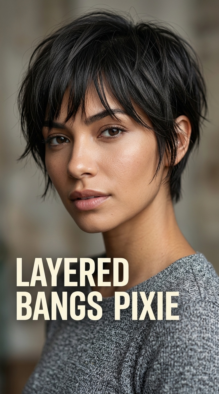 Layered Bangs Pixie