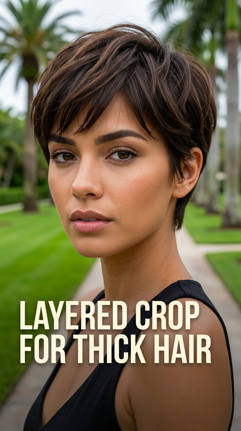 Layered Crop for Thick Hair