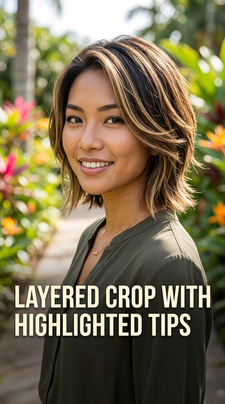 Layered Crop with Highlighted Tips