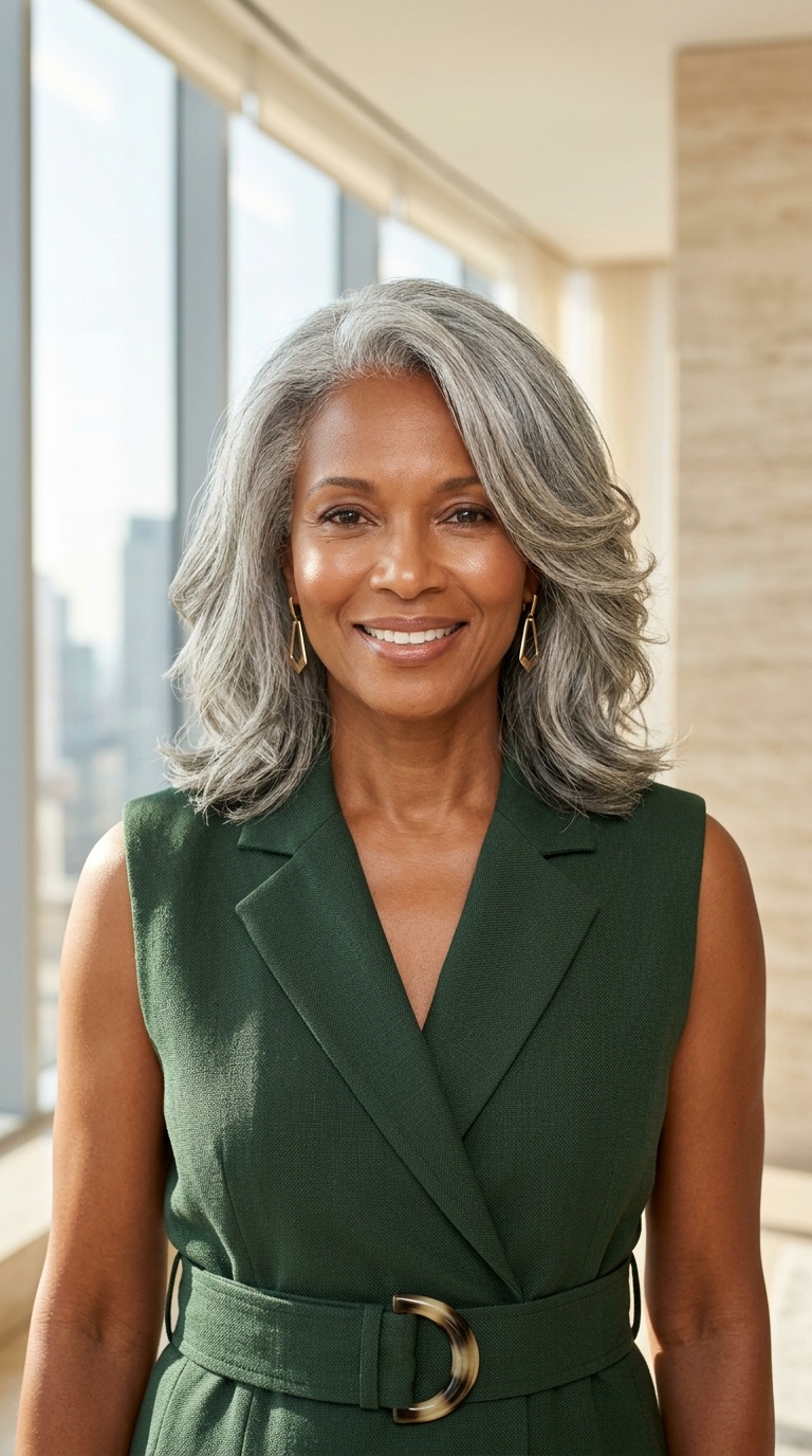 Layered Gray Haircuts Black Women