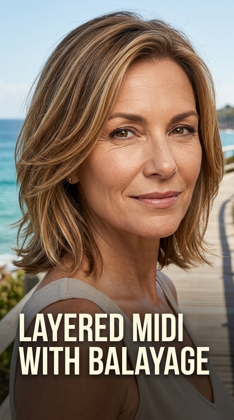 Layered Midi with Balayage