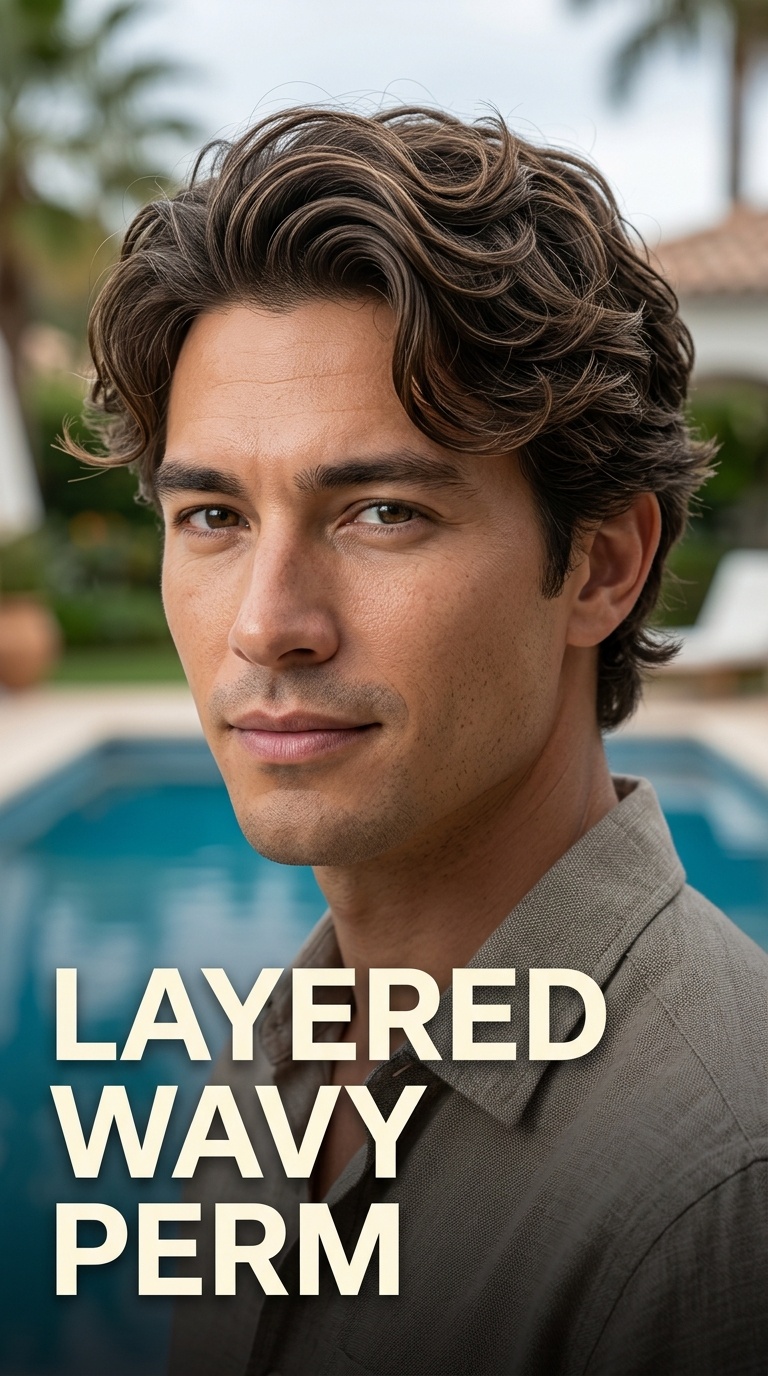 Layered Wavy Perm