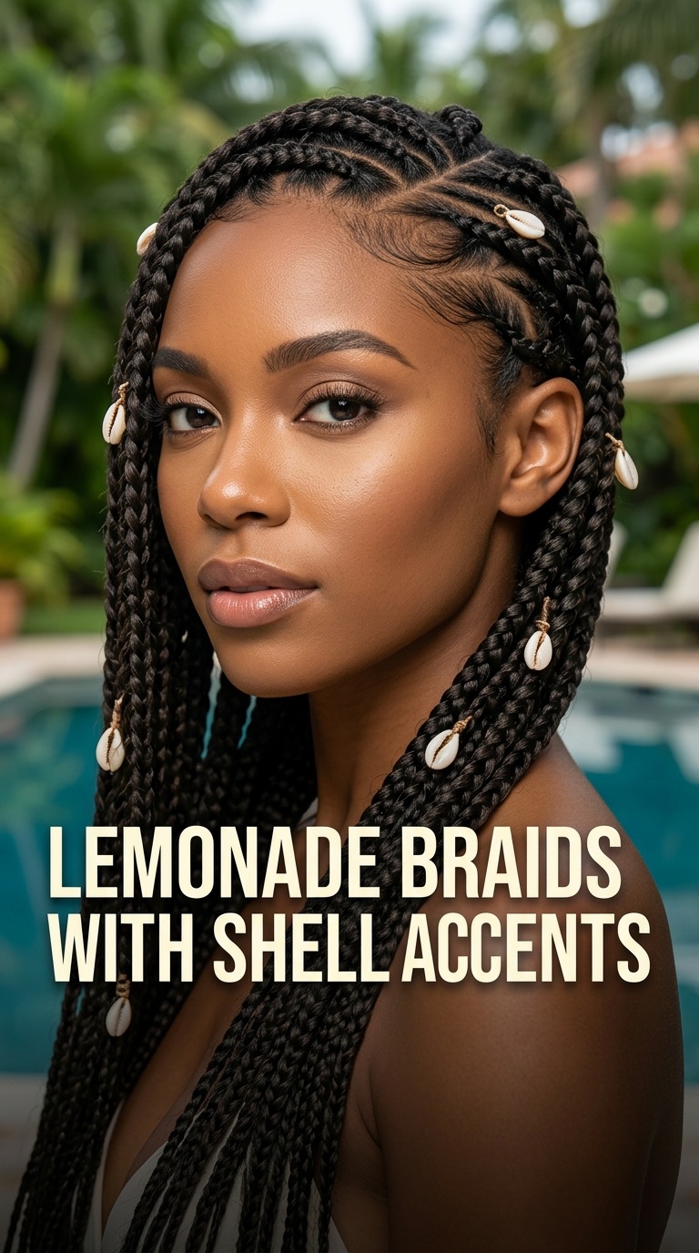 Lemonade Braids with Shell Accents