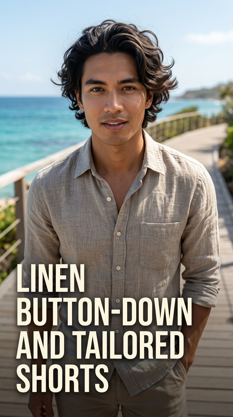 Linen Button-Down and Tailored Shorts