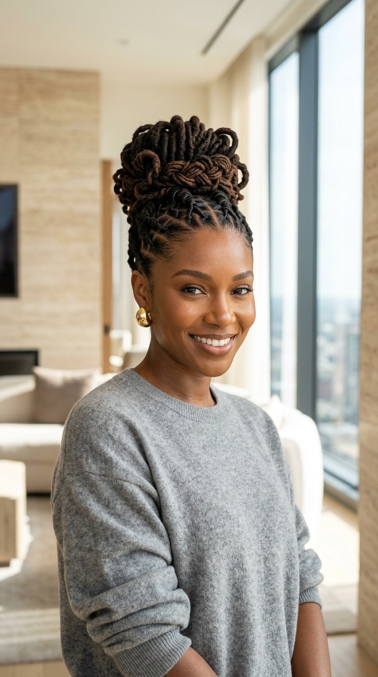 Loc Updo For Black Women