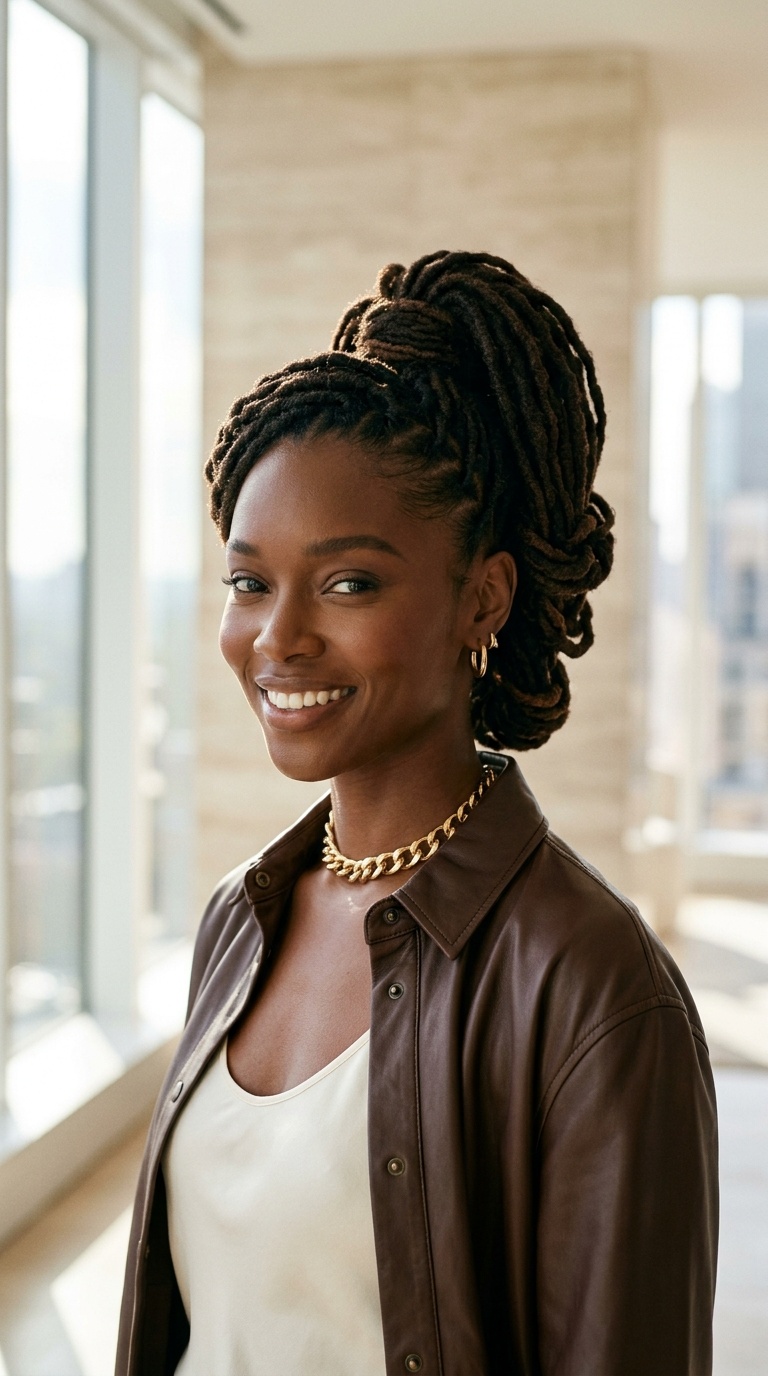 Loc Updo Hairstyles