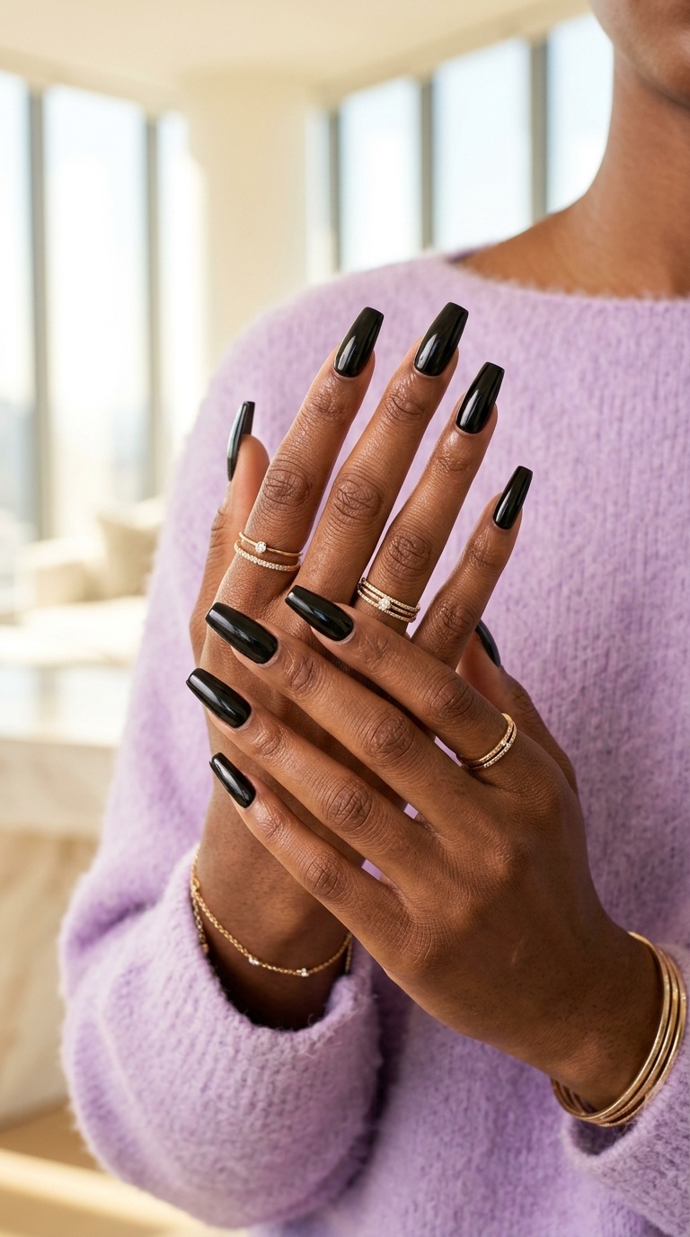 Long Coffin Nails Black Women