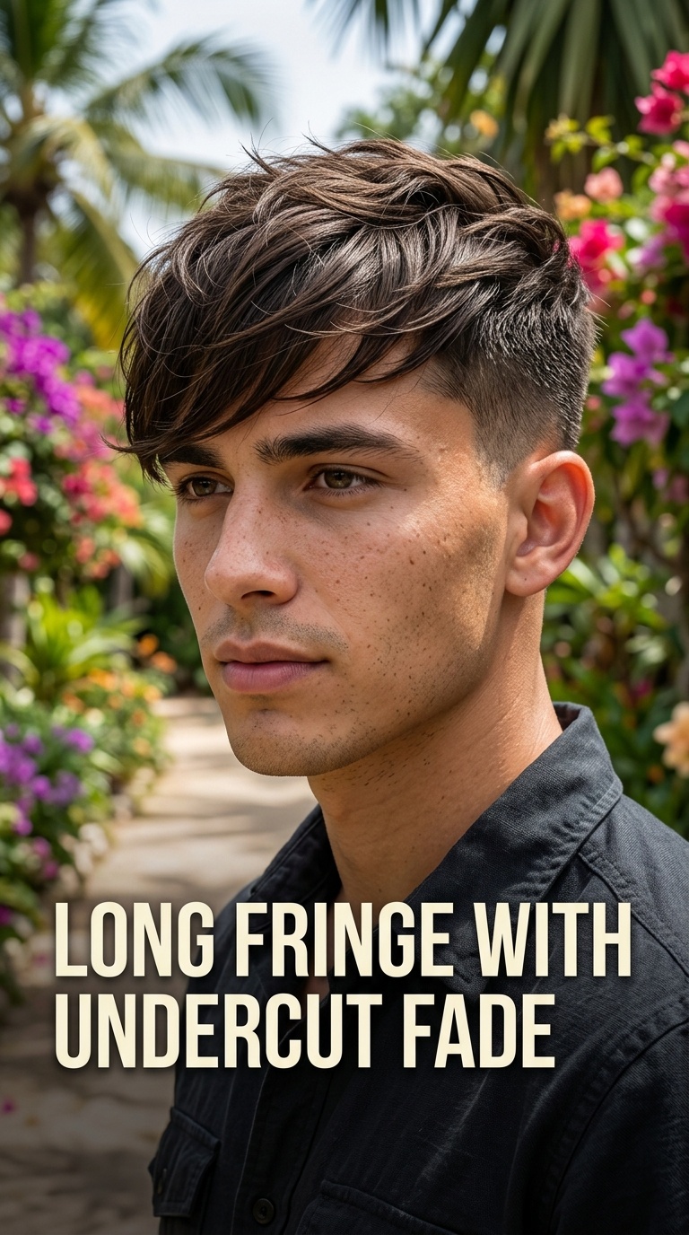 Long Fringe with Undercut Fade