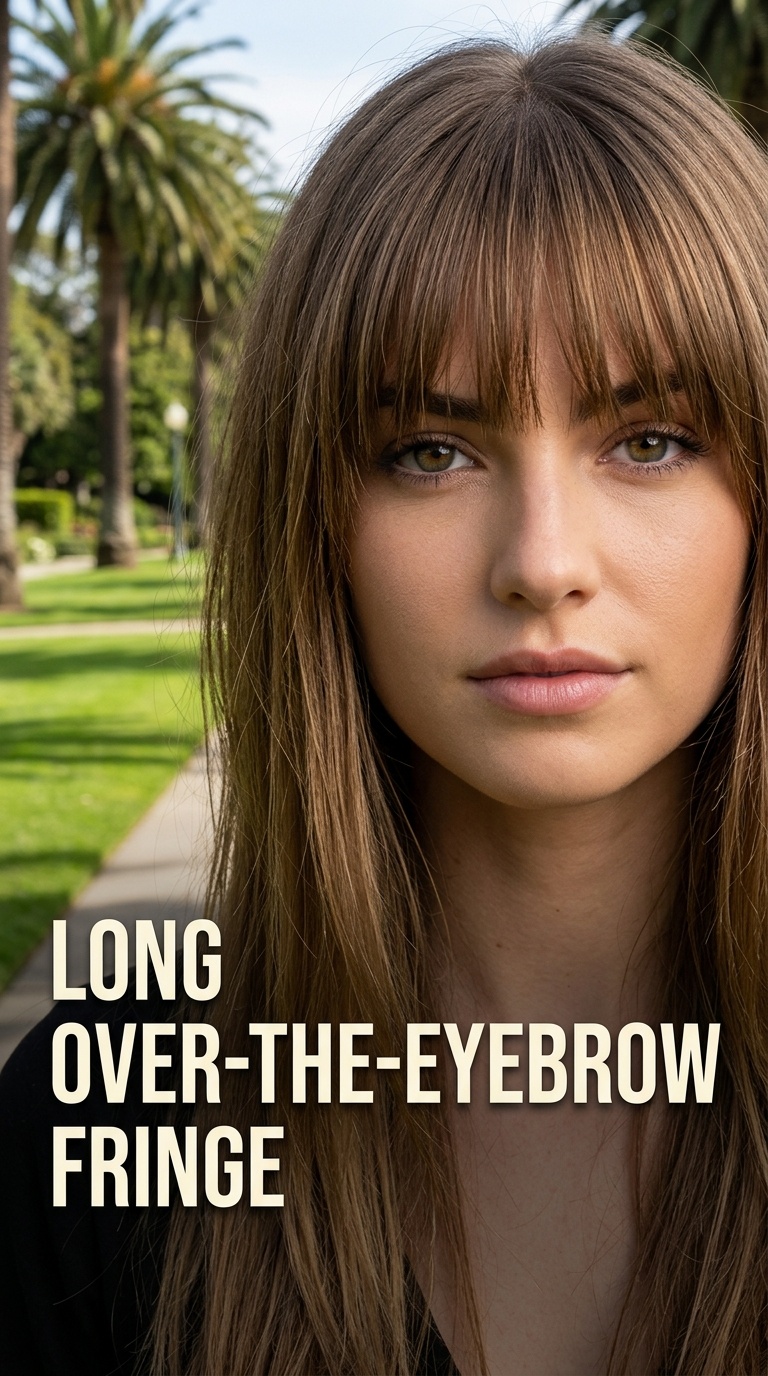 Long Over-the-Eyebrow Fringe