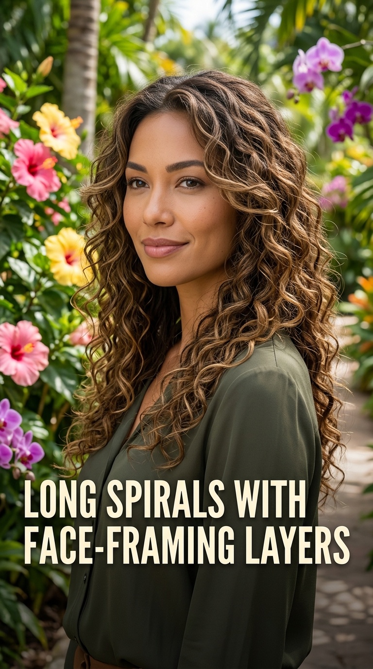 Long Spirals with Face-Framing Layers