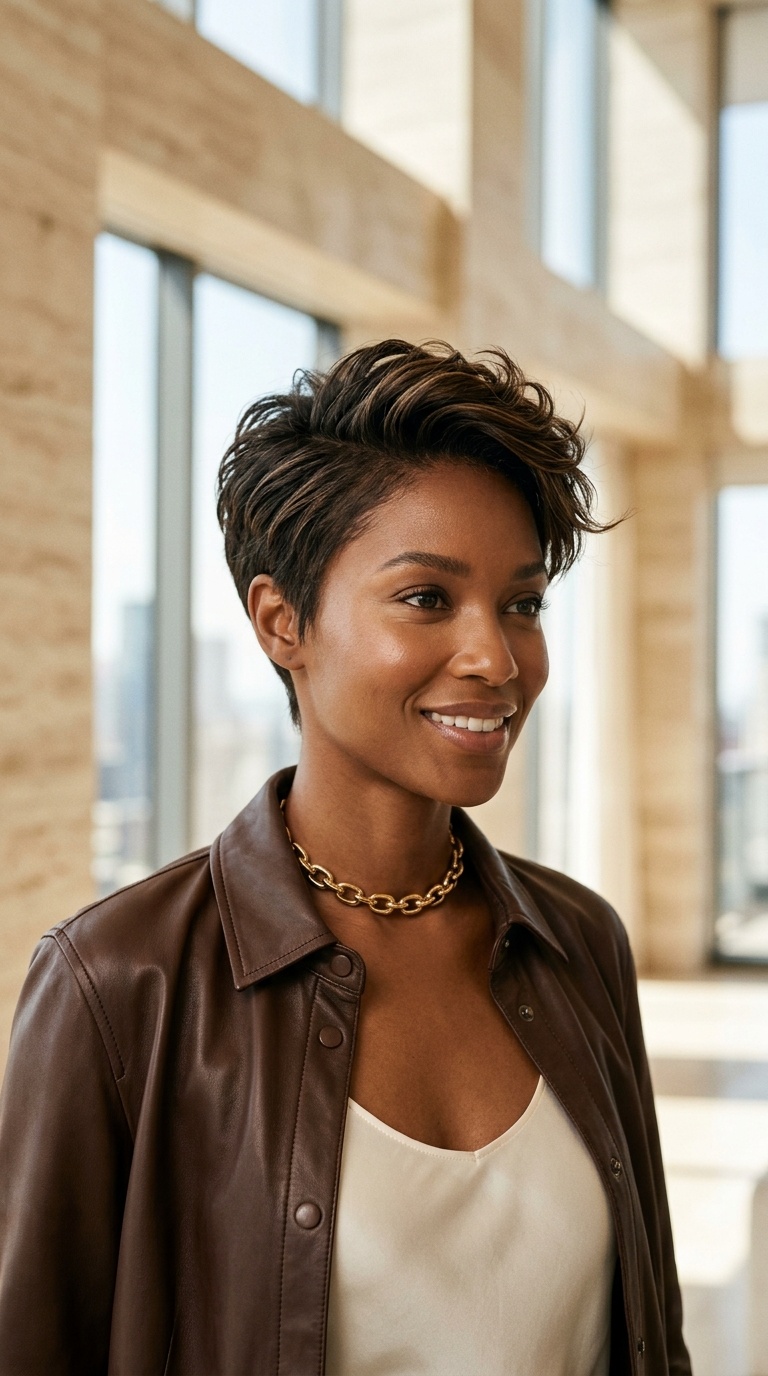 Long Top Pixie For Black Women