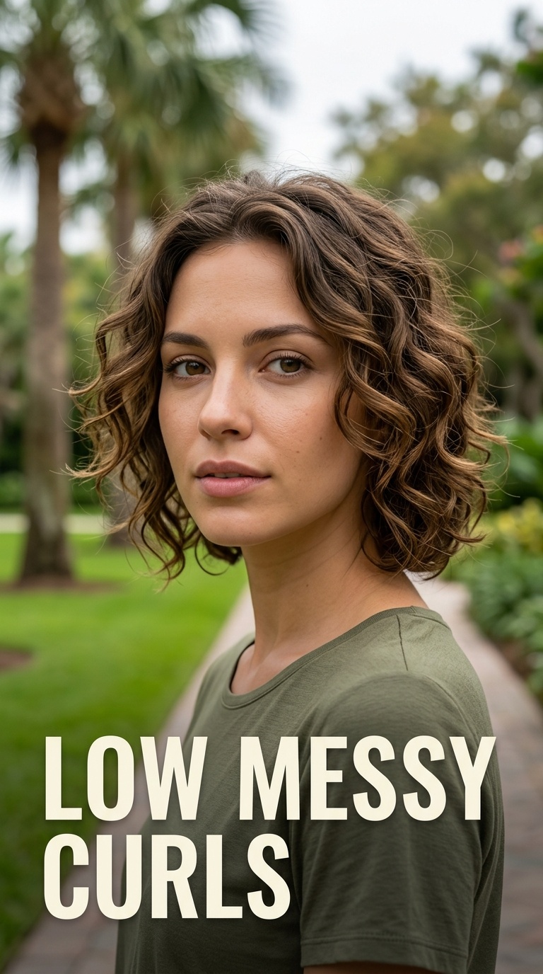 Low Messy Curls