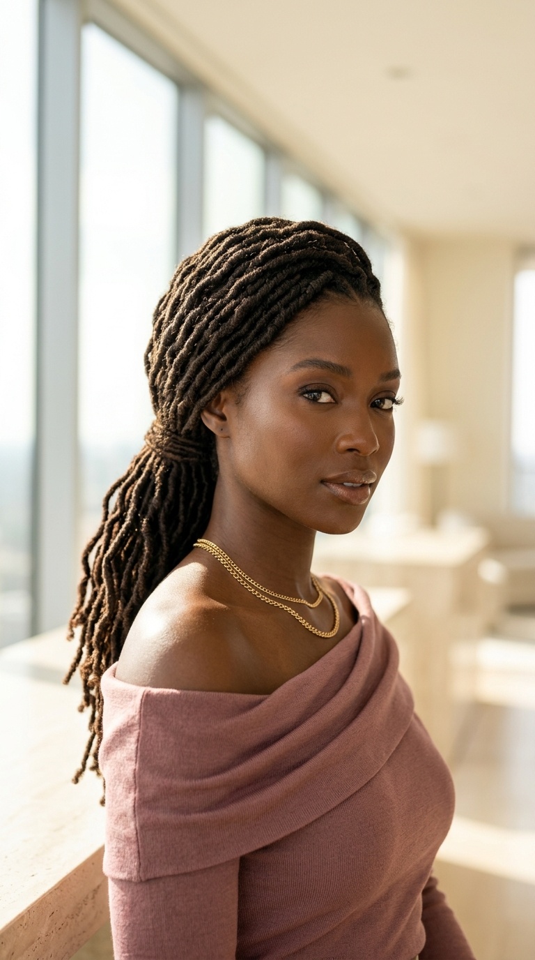 Low Ponytail Loc Styles