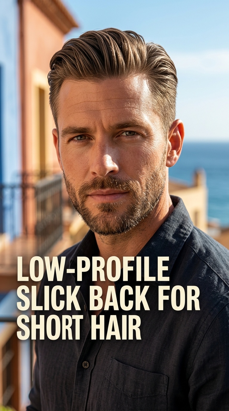Low-Profile Slick Back for Short Hair