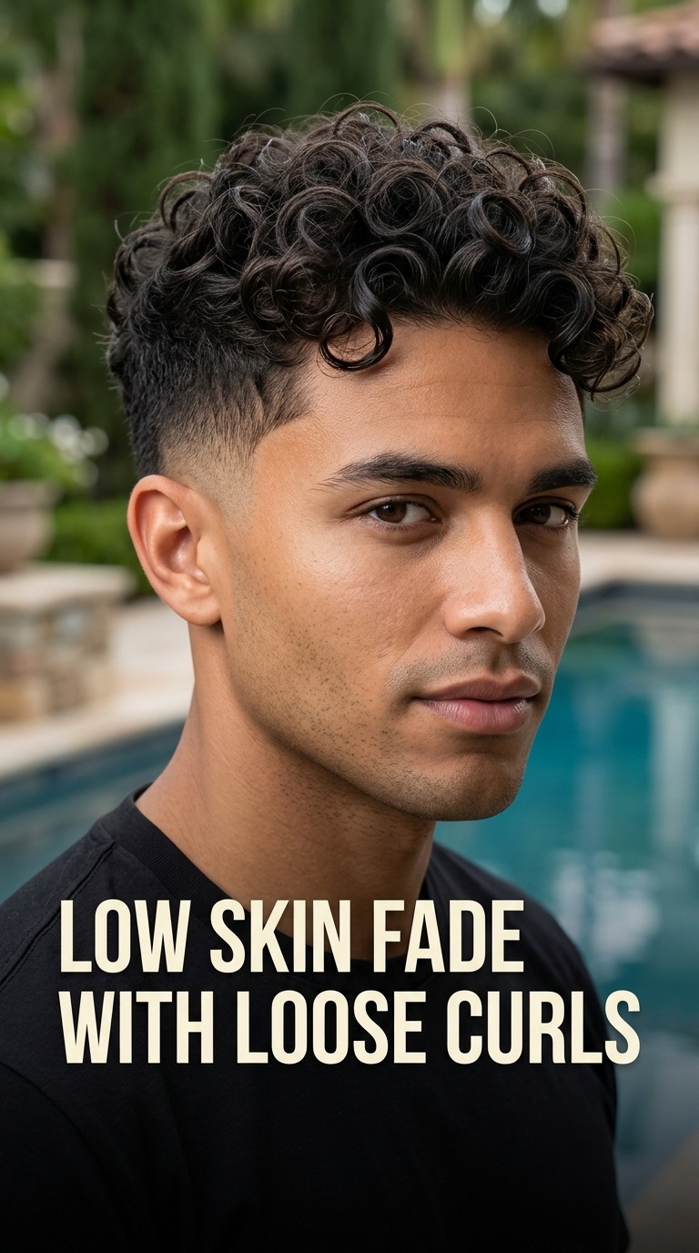 Low Skin Fade with Loose Curls