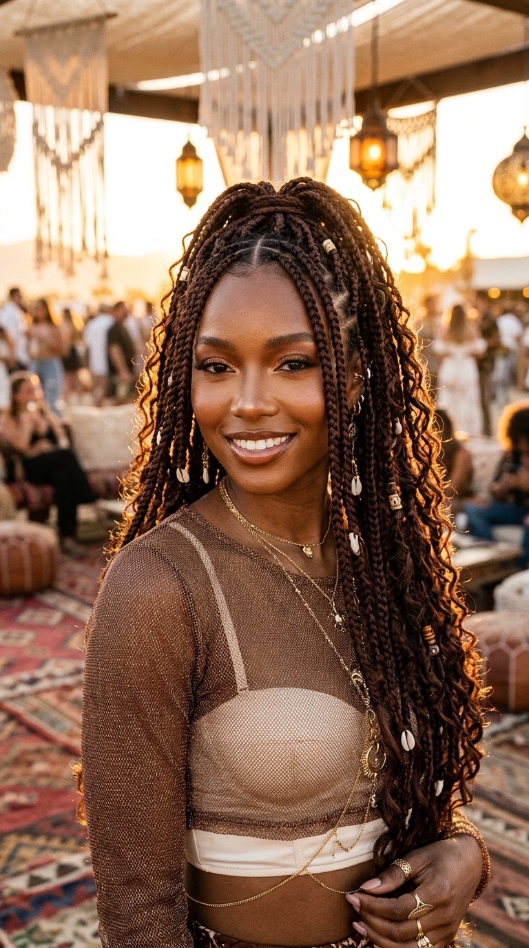 Mahogany Brown Bohemian Braids