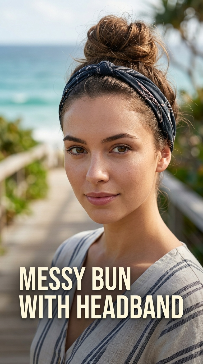 Messy Bun with Headband