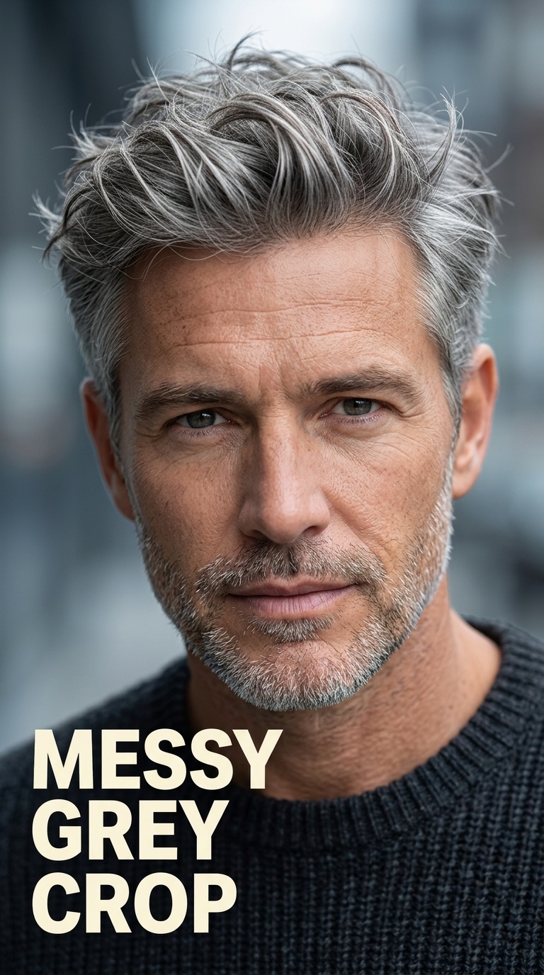 Messy Grey Crop