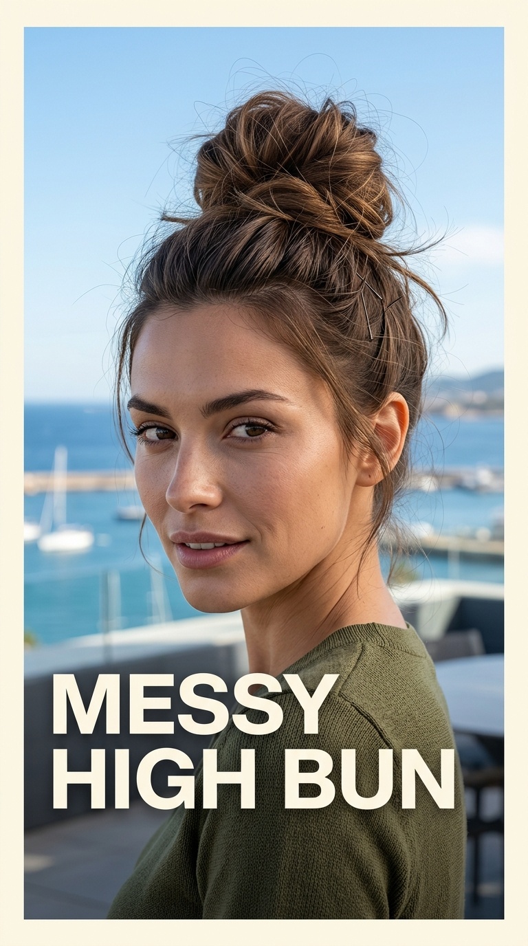 Messy High Bun