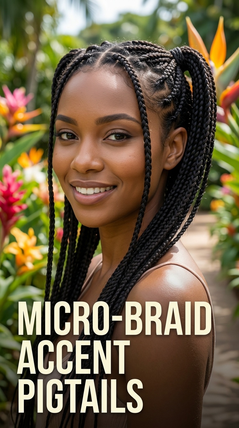 Micro-Braid Accent Pigtails