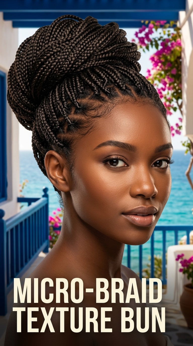 Micro-Braid Texture Bun