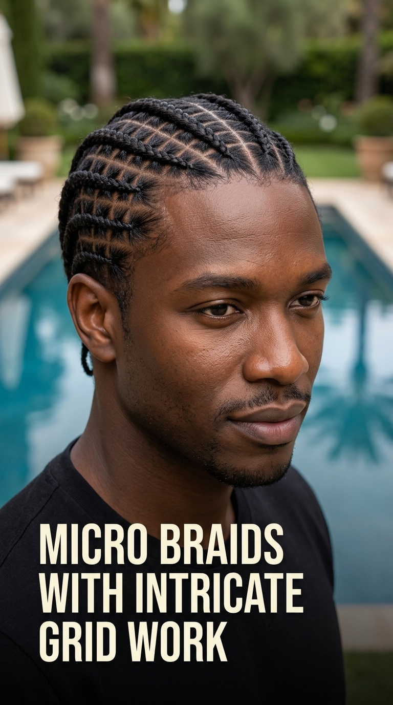 Micro Braids with Intricate Grid Work