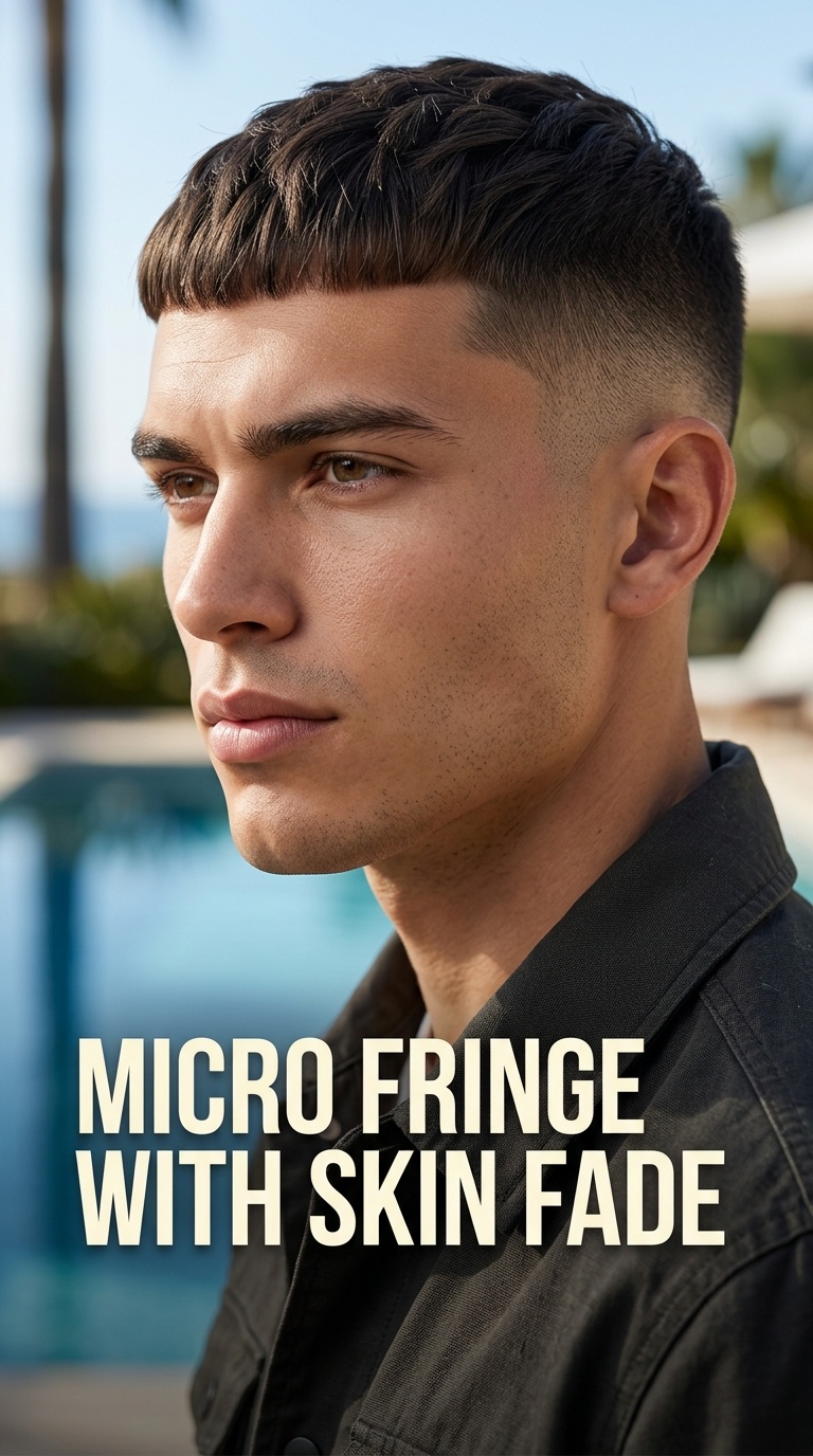 Micro Fringe with Skin Fade