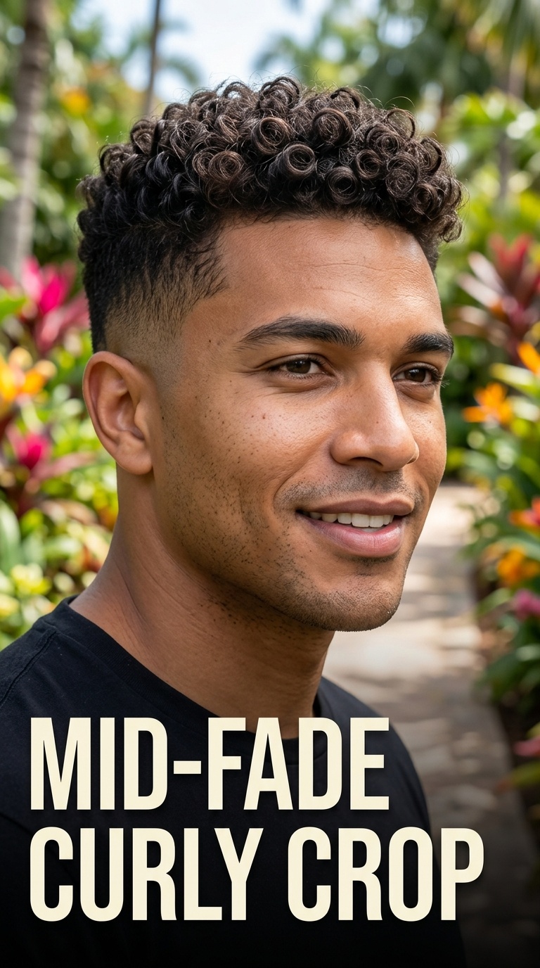 Mid-Fade Curly Crop