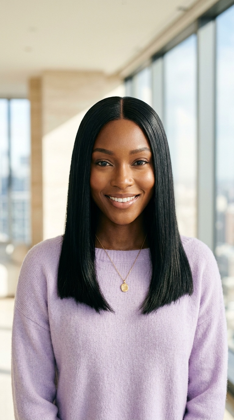 Middle Part Straight Hairstyles