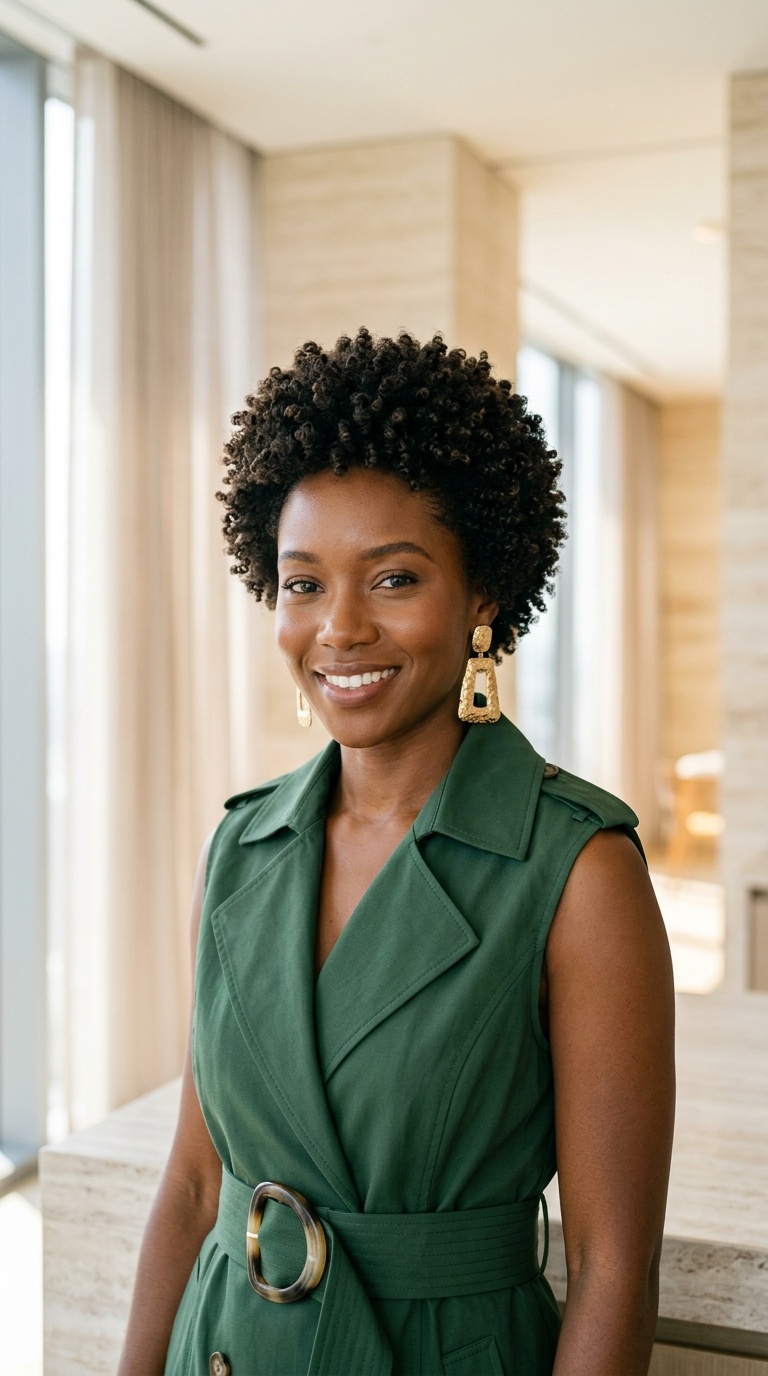 Mini Afro Short Natural Style