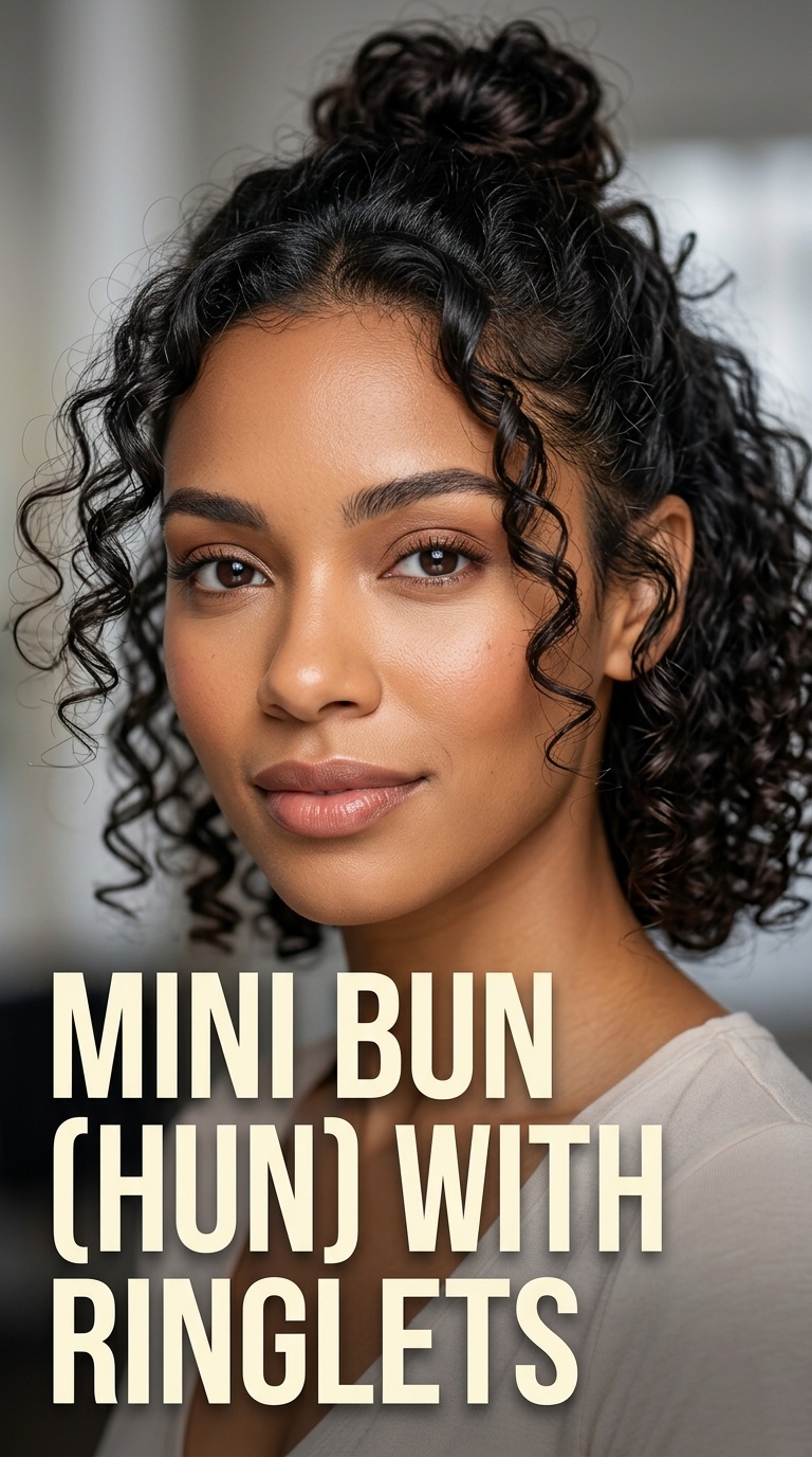 Mini Bun (Hun) with Ringlets
