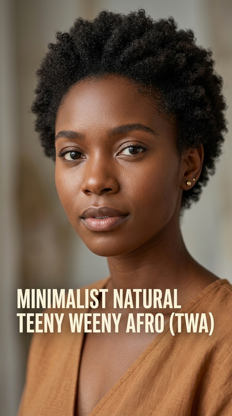 Minimalist Natural Teeny Weeny Afro (TWA)