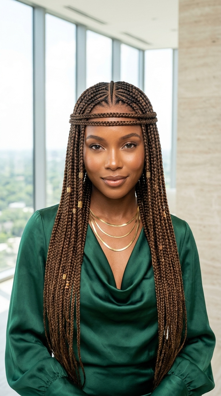 Mocha Brown Fulani Braids
