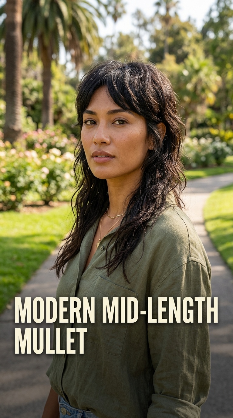 Modern Mid-Length Mullet