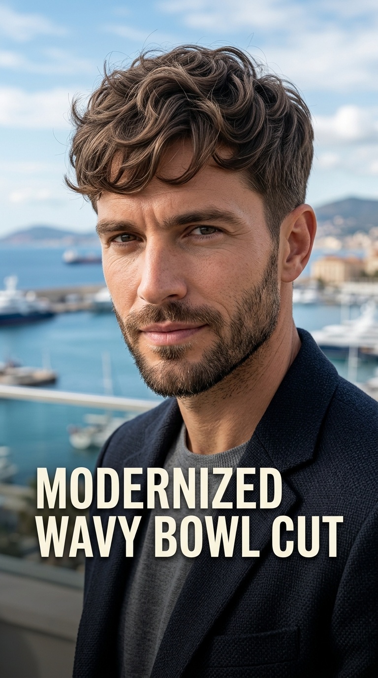 Modernized Wavy Bowl Cut