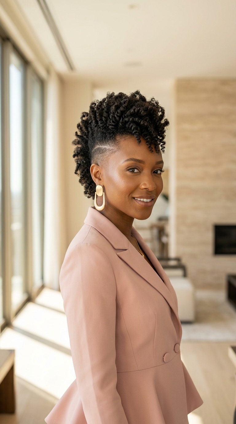 Mohawk Fade Haircuts Black Women