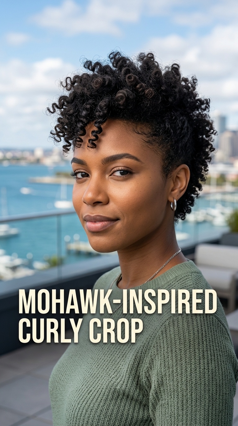 Mohawk-Inspired Curly Crop