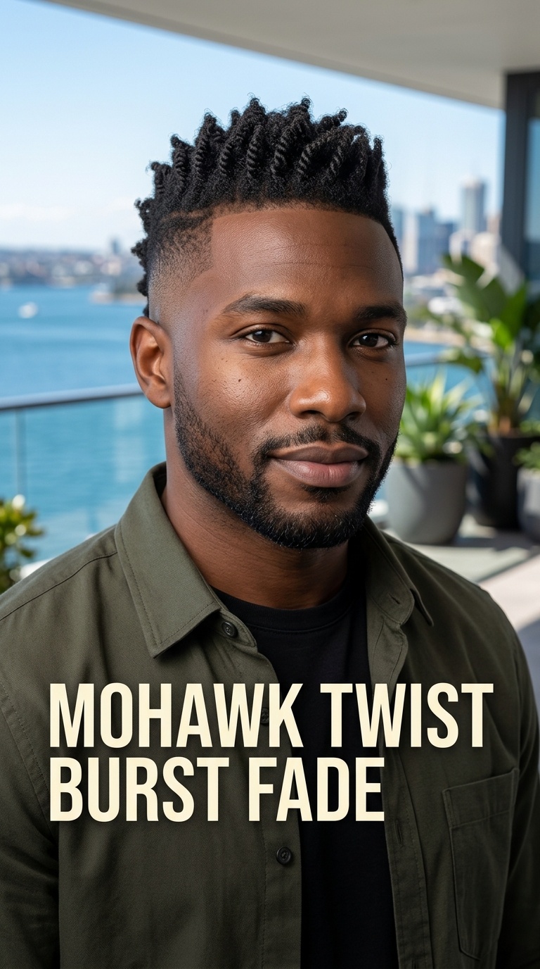 Mohawk Twist Burst Fade