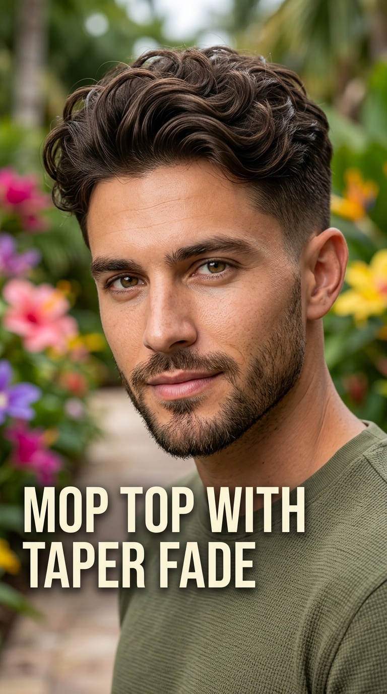 Mop Top with Taper Fade