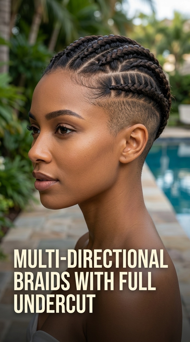 Multi-Directional Braids with Full Undercut