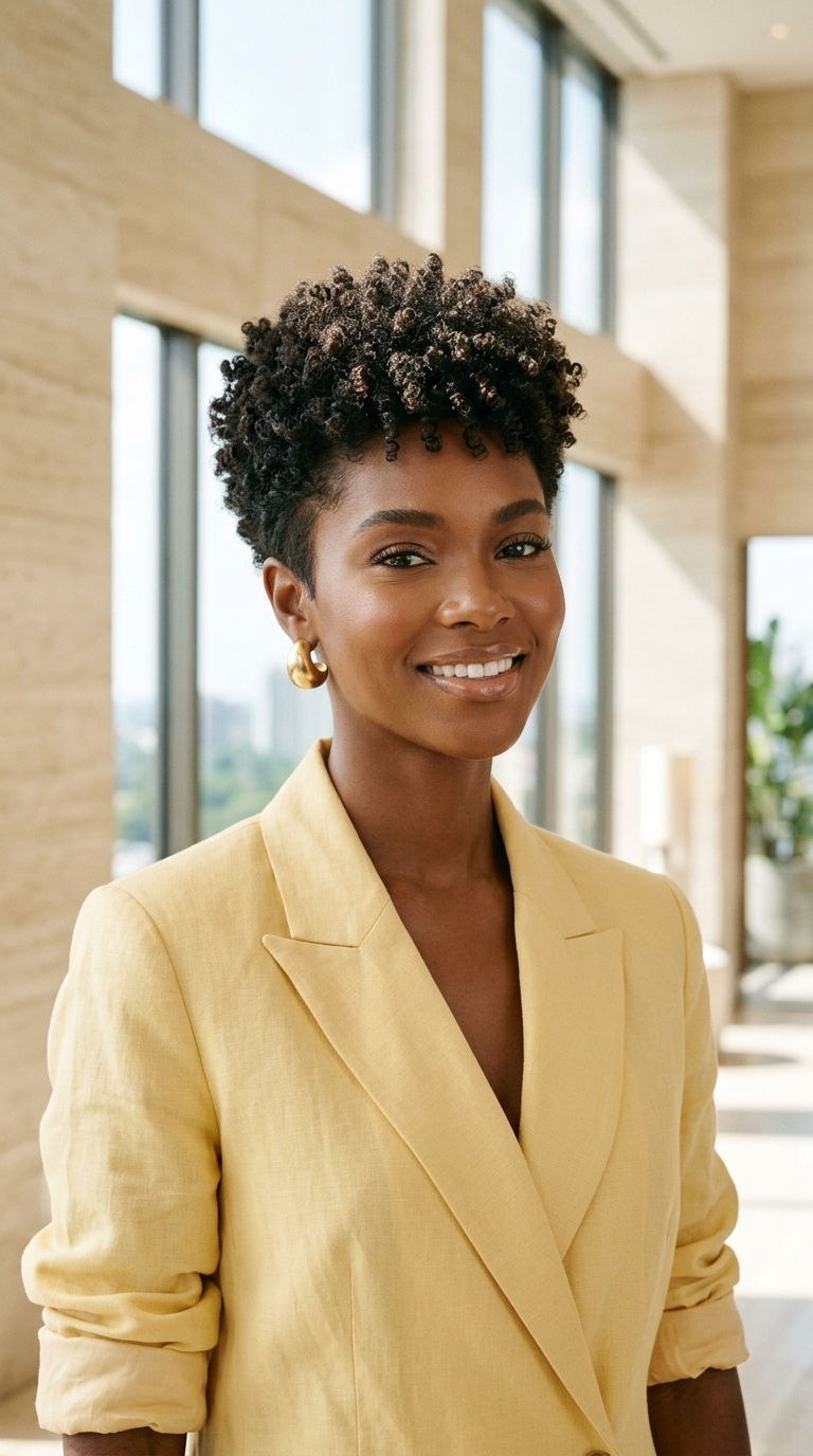 Natural Afro Tapered Cut