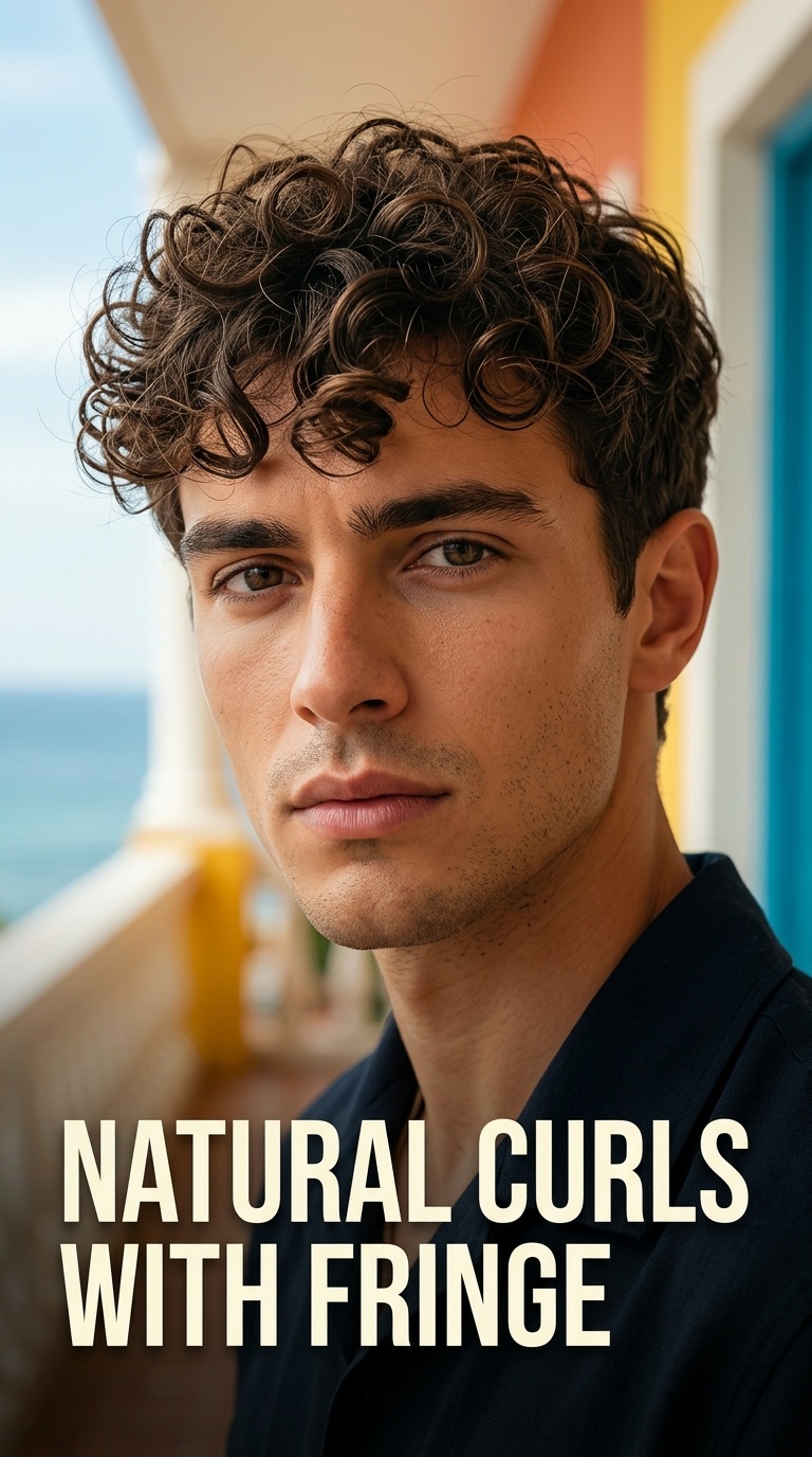 Natural Curls with Fringe