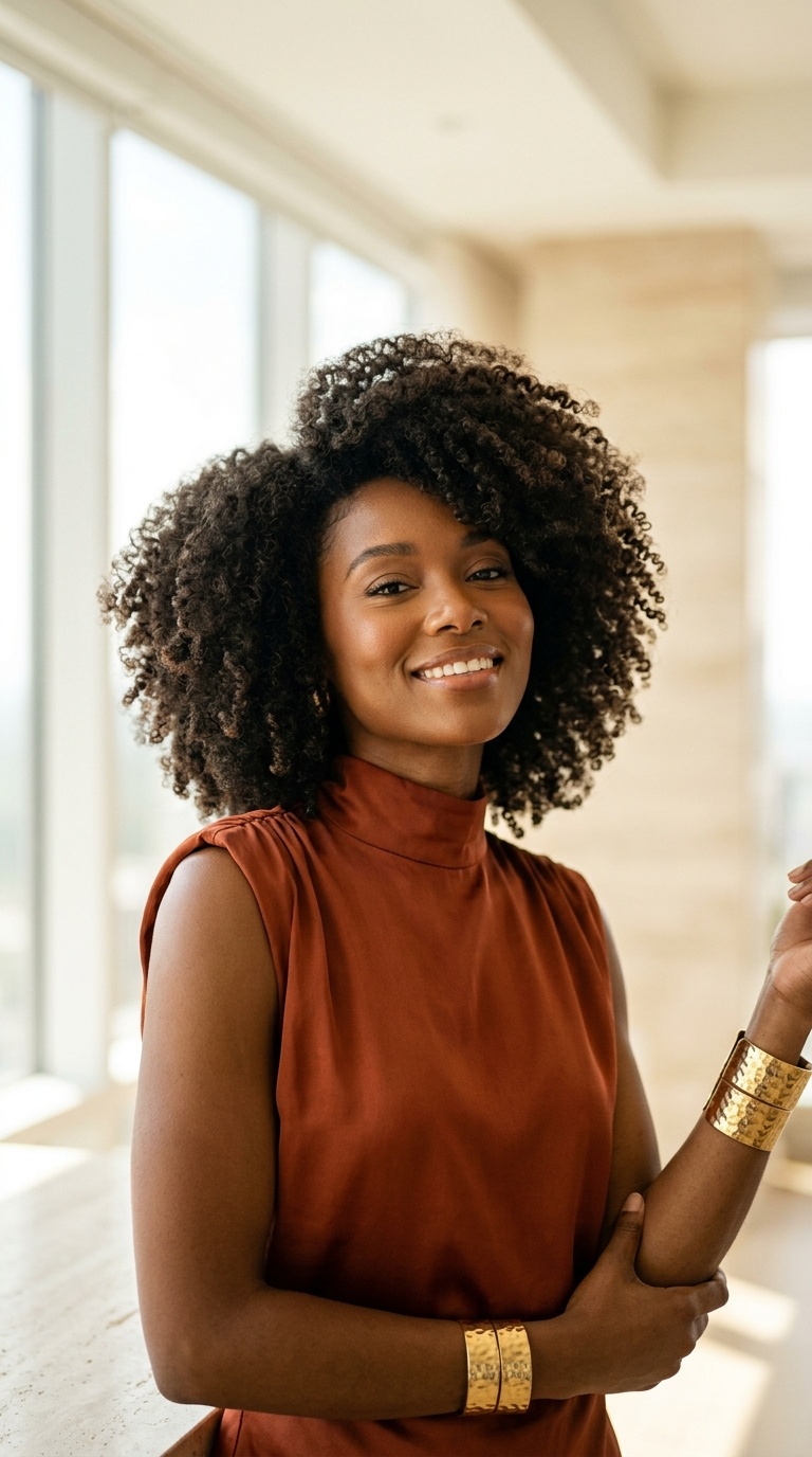 Natural Hair Graduation Portrait Pose