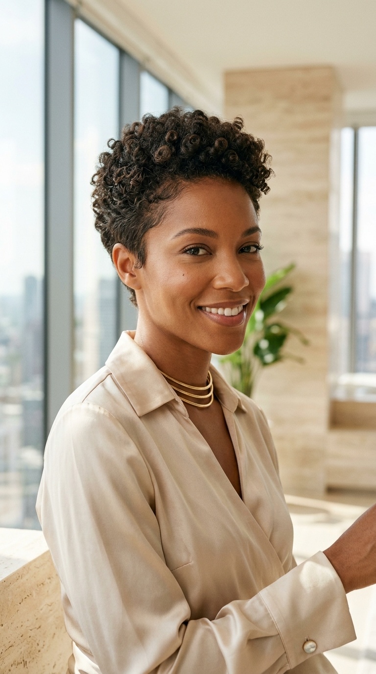 Natural Hair Pixie Cut Black Women