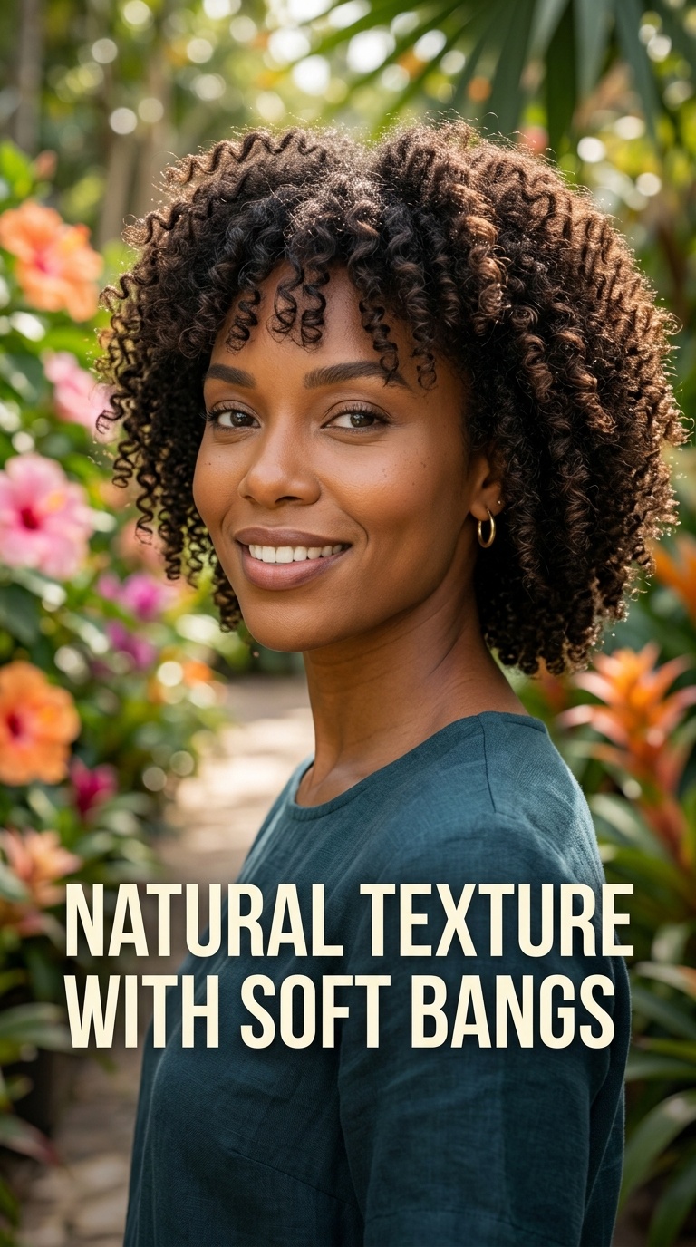 Natural Texture with Soft Bangs
