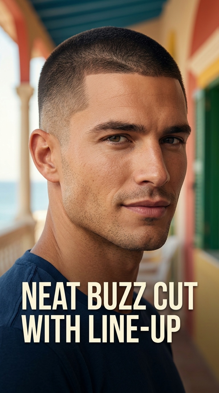 Neat Buzz Cut with Line-up